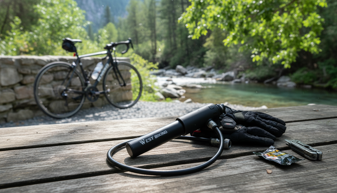 110 PSI Mini Bike Tire Pump with Hose: Portable Backup