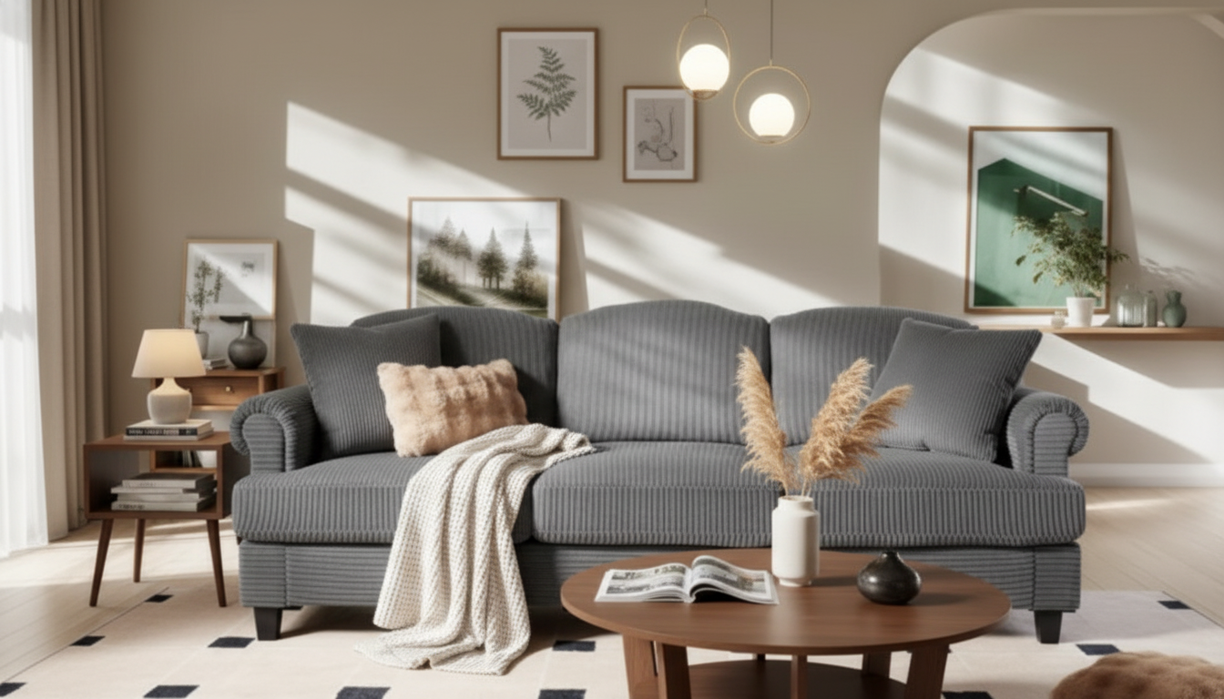 Deep-Seat Mid-Century 3-Seater Sofa: Fit, Care & Style
