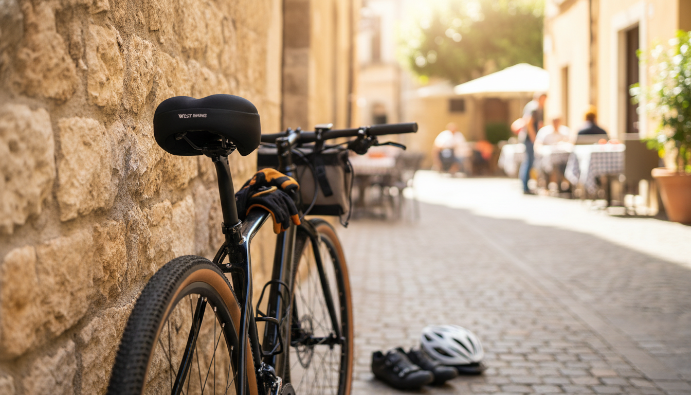 Drawstring Memory Foam Bike Seat Cushion for Comfort
