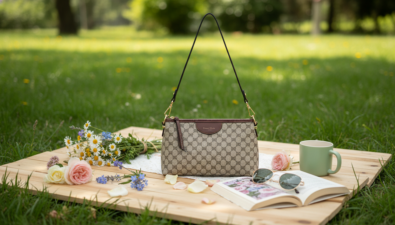 Floral Underarm Shoulder Bag: Compact Style for Every Day